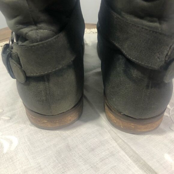 Soft Leather Biker Moto Ankle Boots Women’s Size 7 - Picture 6 of 9